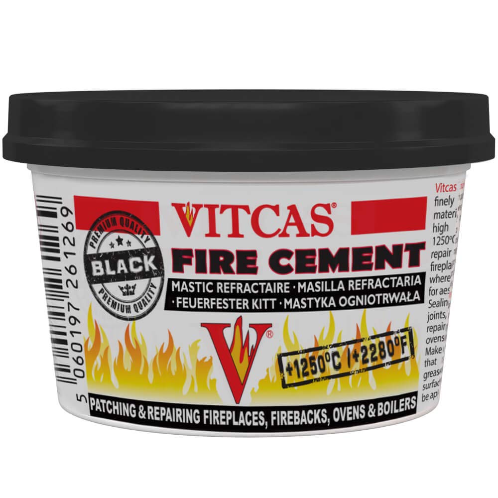 VITCAS 500 gram Black Fire Cement - Excellent Adhesion - Converts to Rock – Patc