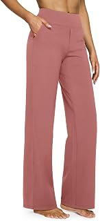 G4Free Women's Yoga Pants Wide Leg Pants with Pockets High Waist Elastic