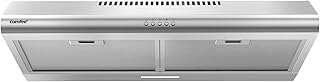COMFEE' 30 Inch Under Cabinet Range Hood, Ducted/Ductless Convertible | Slim Vent Durable Stainless Steel Kitchen Hood, 3-Speed Exhaust Fan with Reusable Filter and Bright LED Light, 65dB Quiet