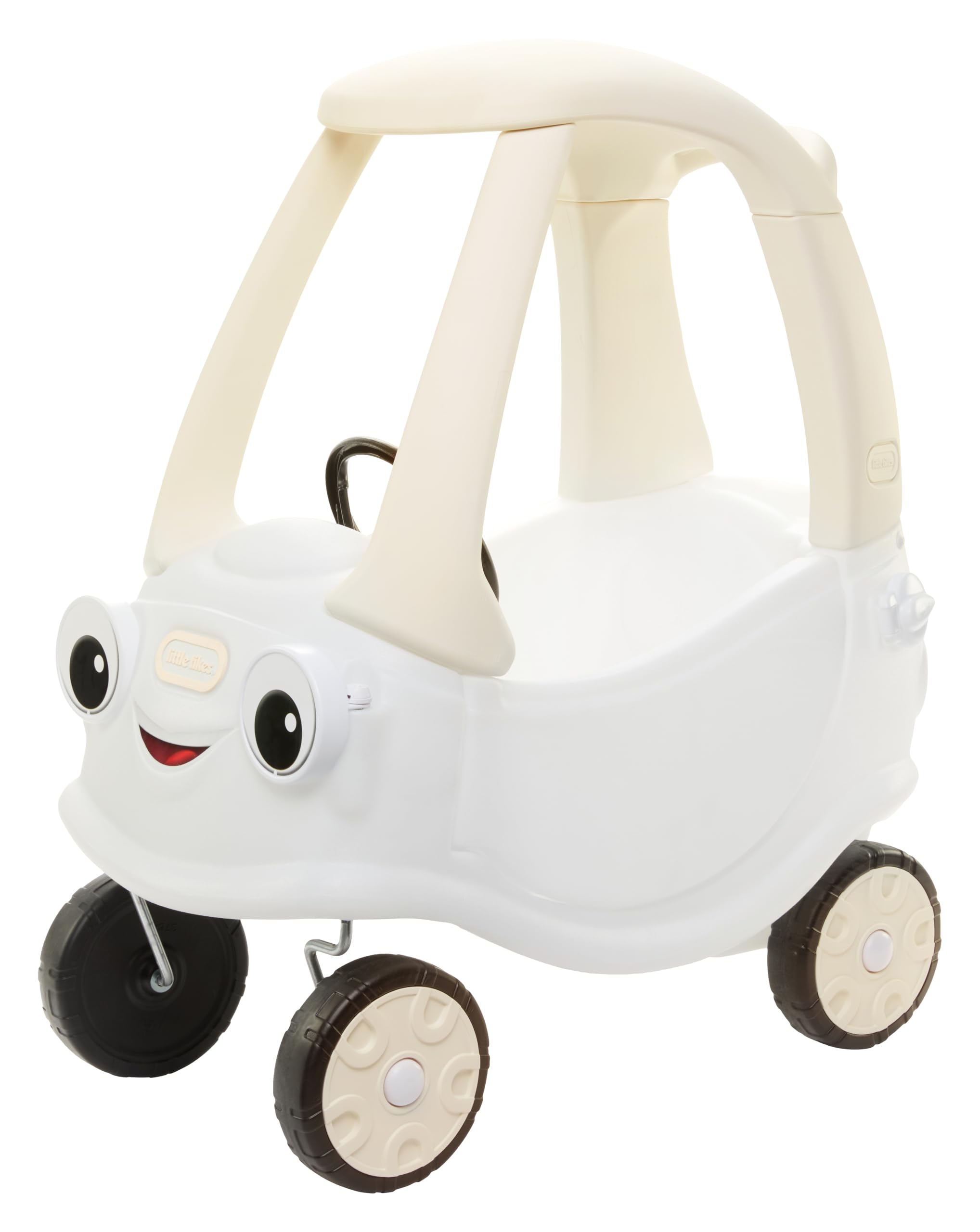 Little Tikes Cloud Collection Cozy Coupe – White, Classic Foot-to-Floor Ride-On 