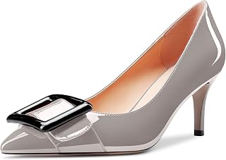 Castamere Women's Stiletto Medium Heel Closed Toe Pumps Slip-on Dress Cute Shoes 6.5 cm Heels