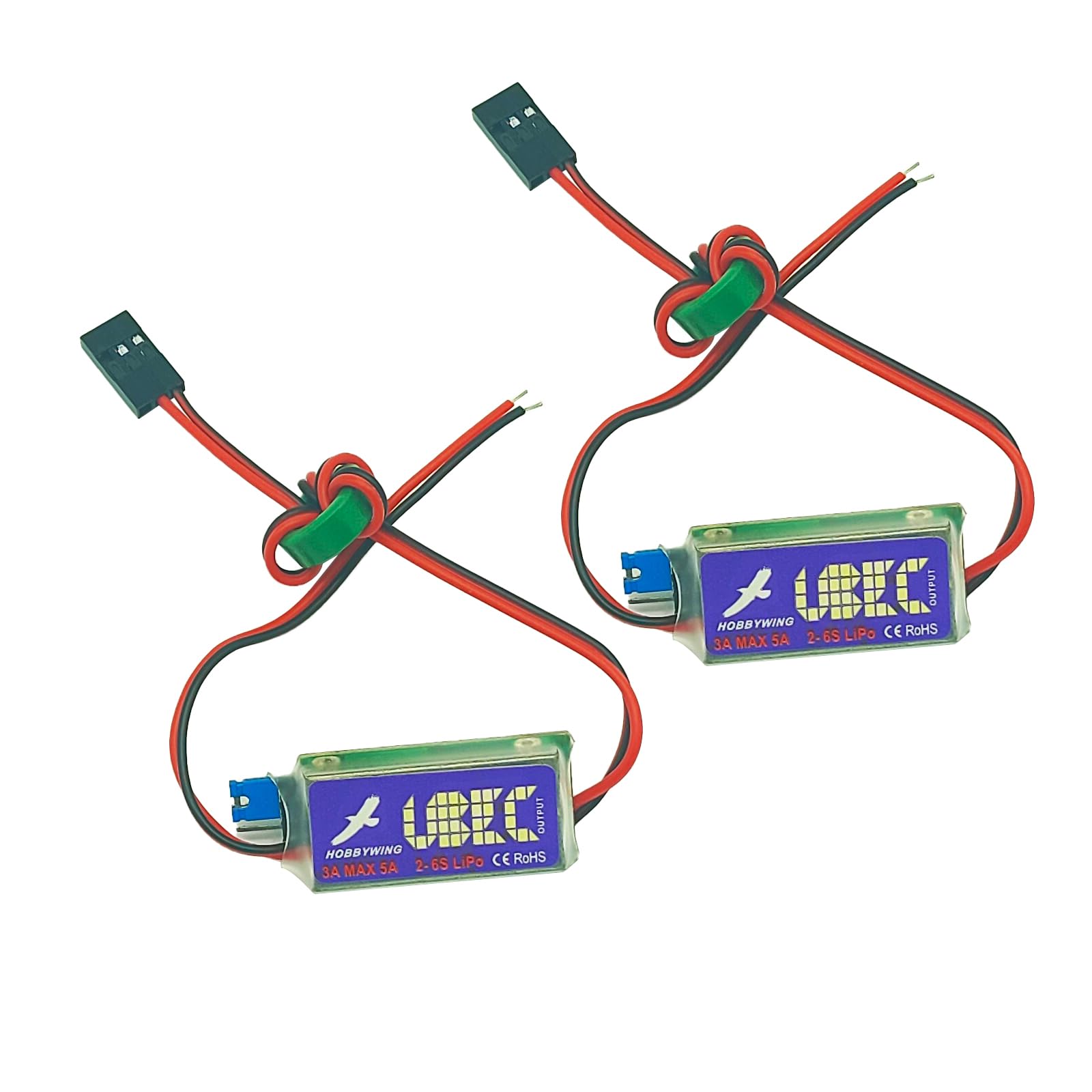 2PCS RC Full Screen Shielded Anti-Interference Switch Power Supply BEC Switchabl