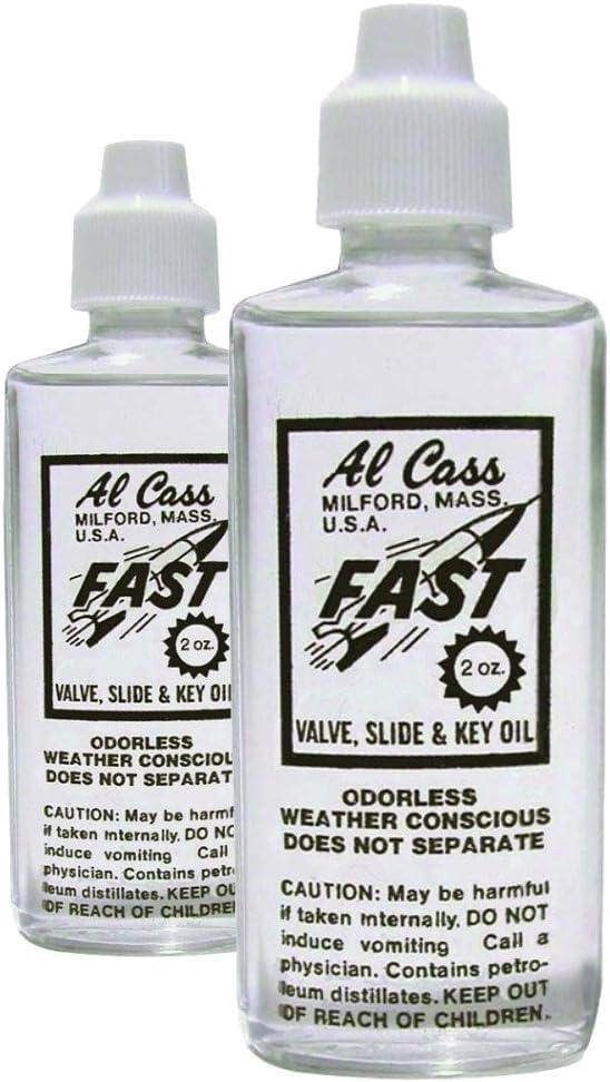 Official Al Cass Fast Valve, Slide & Key Oil | 2 oz Bottle | Odorless, Non-Gummi