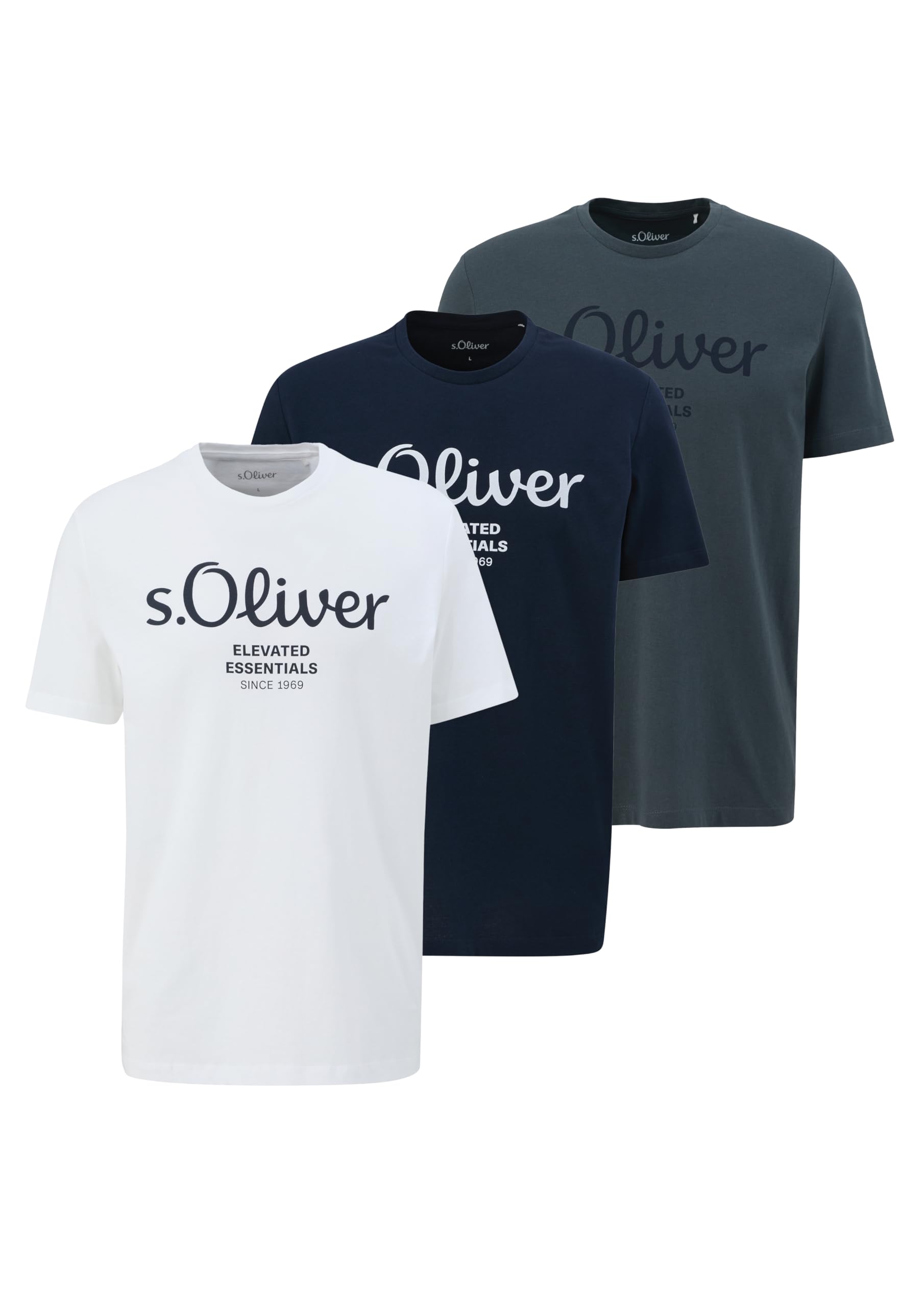 s.Oliver 2156922 Men's T-Shirt with Printed Logo (Pack of 1)