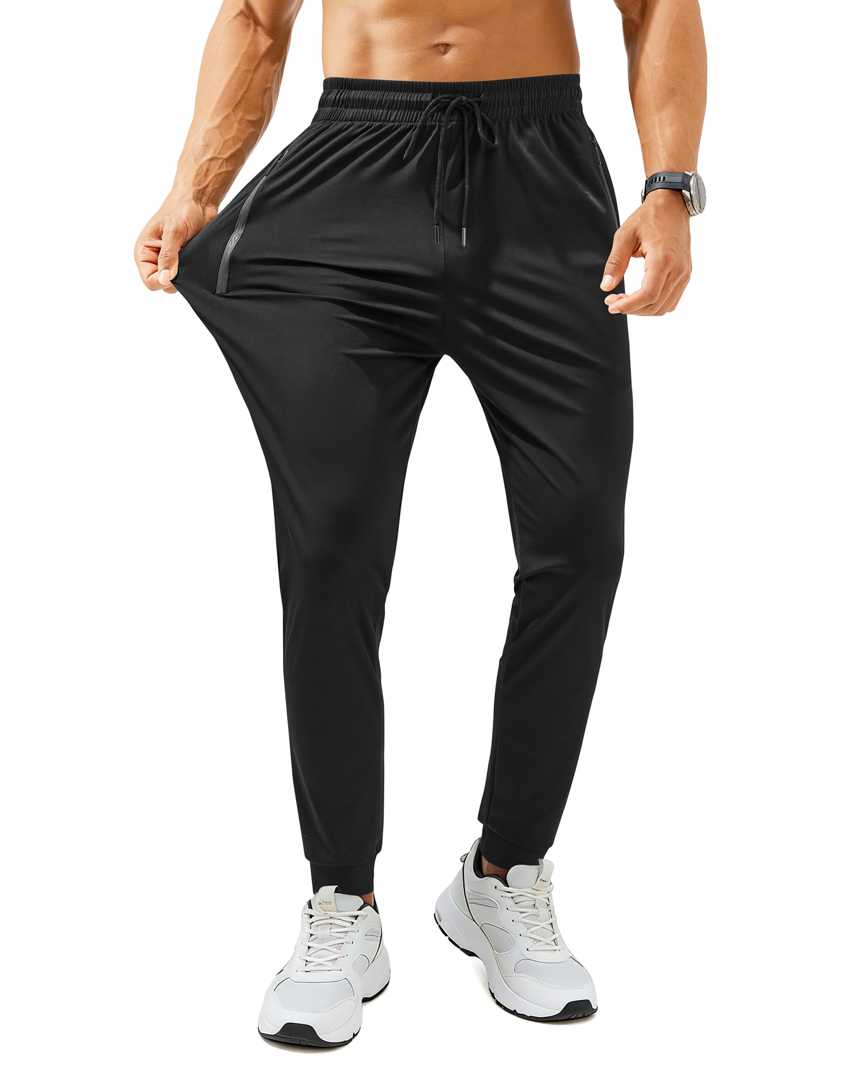 FOGFIRE Mens Sweatpants with Zipper Pockets Lightweight Athletic Joggers for Wor