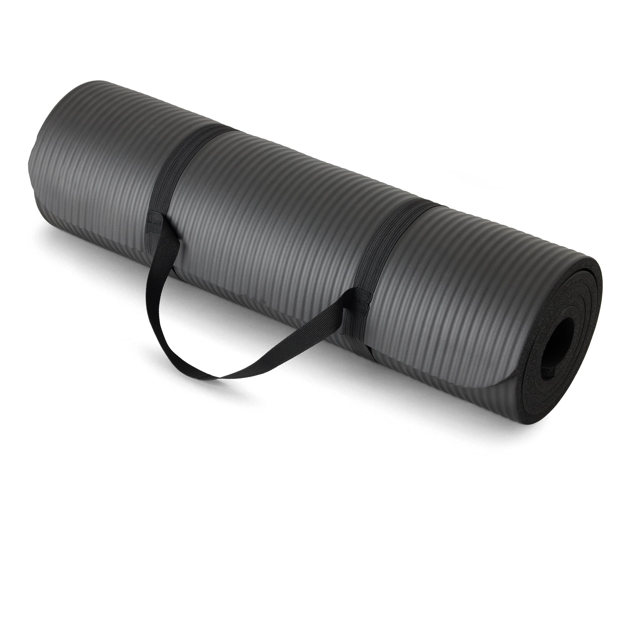 Amazon Basics Thick Exercise Yoga Mat with Carrying Strap