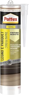 Pattex Sigillante Acrilico Legno&Parquet, Silicone per Legno, Ottimo per Sigillatura di Legno, Parquet, Armadi, Infissi, Zoccolini, Verniciabile, Colore Rovere Scuro, Cartuccia da 280 ml
