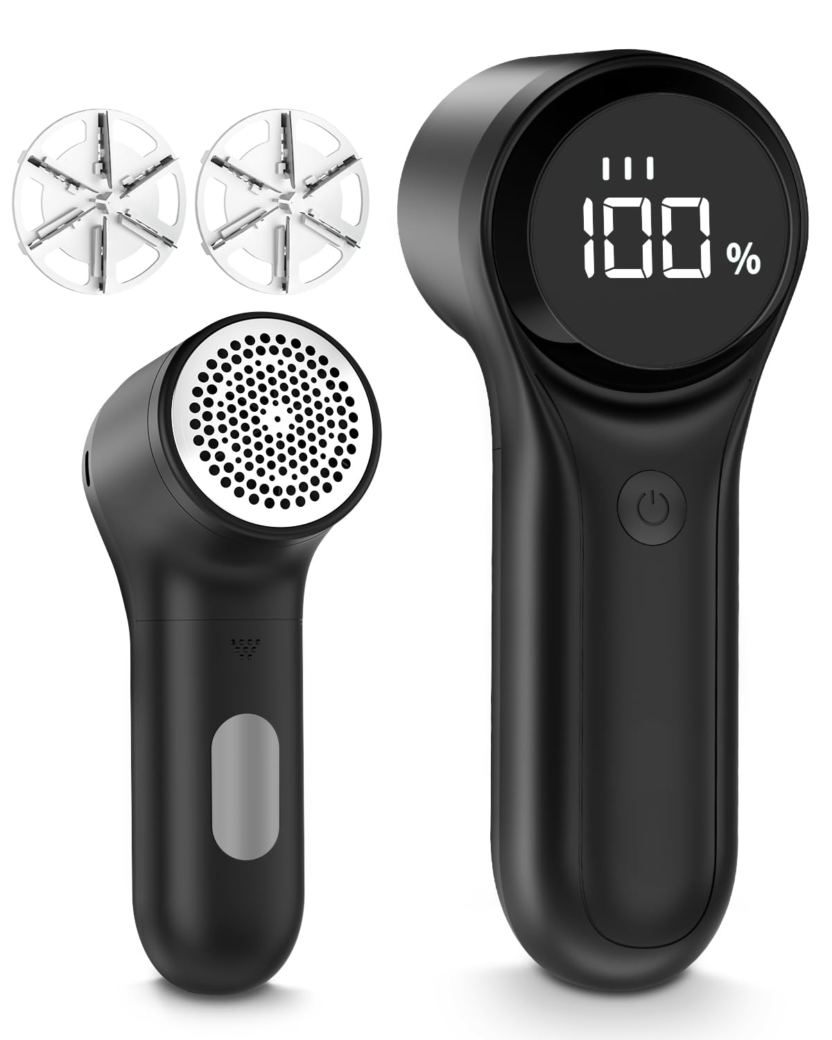 Fabric Shaver Lint Remover, Electric Lint Shaver with LED Display, USB Rechargea