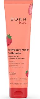 Boka Toothpaste - Nano Hydroxyapatite Toothpaste, Fluoride Free Toothpaste | Kids Oral Care - Strawberry Mango - 4 Oz, 1PK