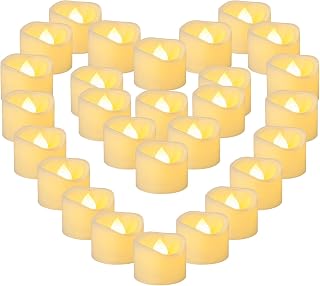 36 Pack 3.8cm x 3cm Tea Light Candles Battery Operated, Flameless Flickering LED Tealight Fake Votive Candles, Outdoor Flicker Electric tealigths Bulk for Wedding Halloween Christmas Decorations