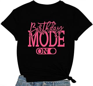 Birthday Shirts for Women It's My Birthday Crew T-Shirt Happy B-Day Gifts Tee Tops
