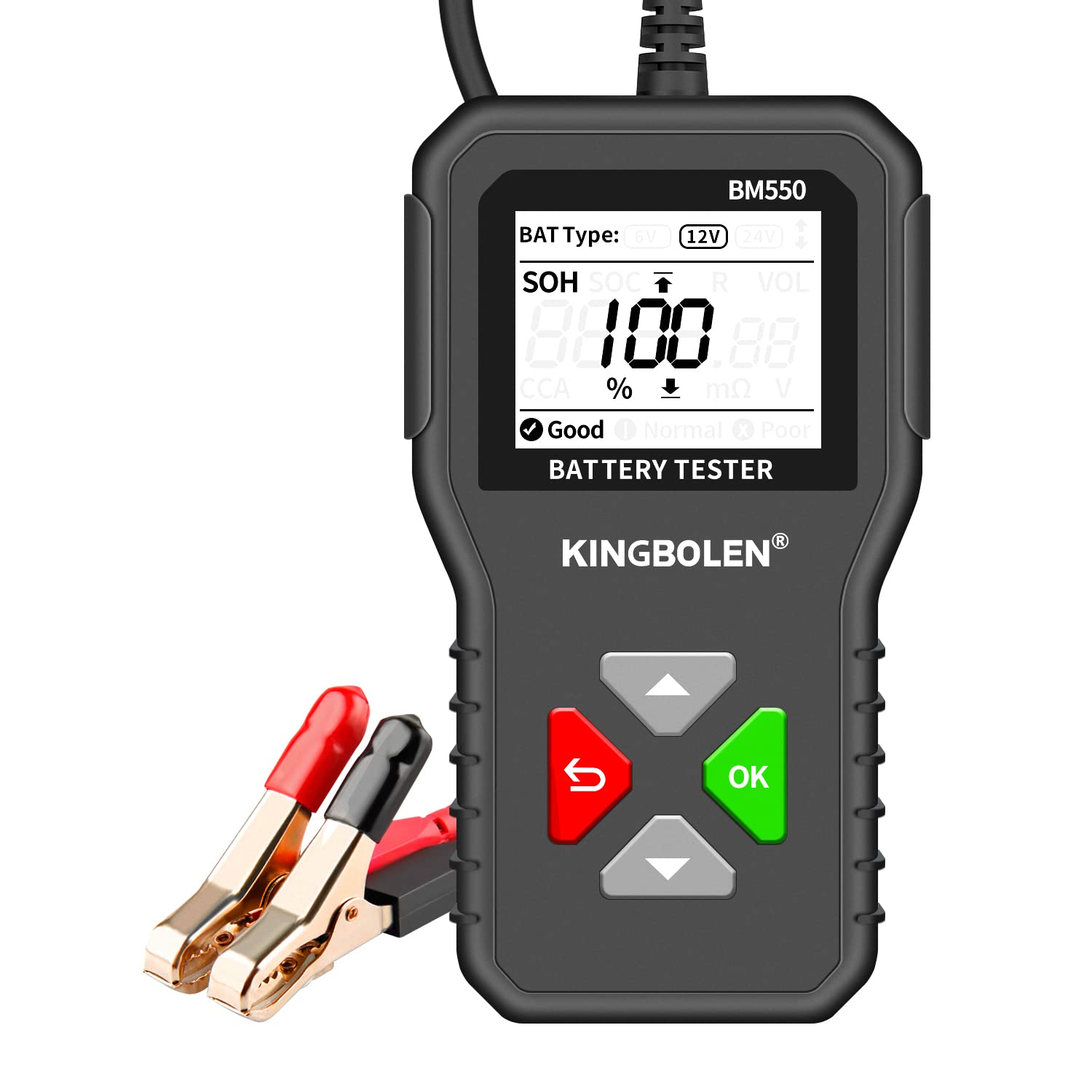 KINGBOLEN BM550 6V 12V 24V Car Battery Tester，Auto Battery Analyzer | 100-2000 C