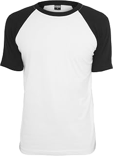 Urban Classics Men's Baseball T-Shirt, Contrast Shortsleeves T-Shirt, Sports Shirt, Crew Neck, 100% Jersey Cotton Available, Sizes: S-5XL