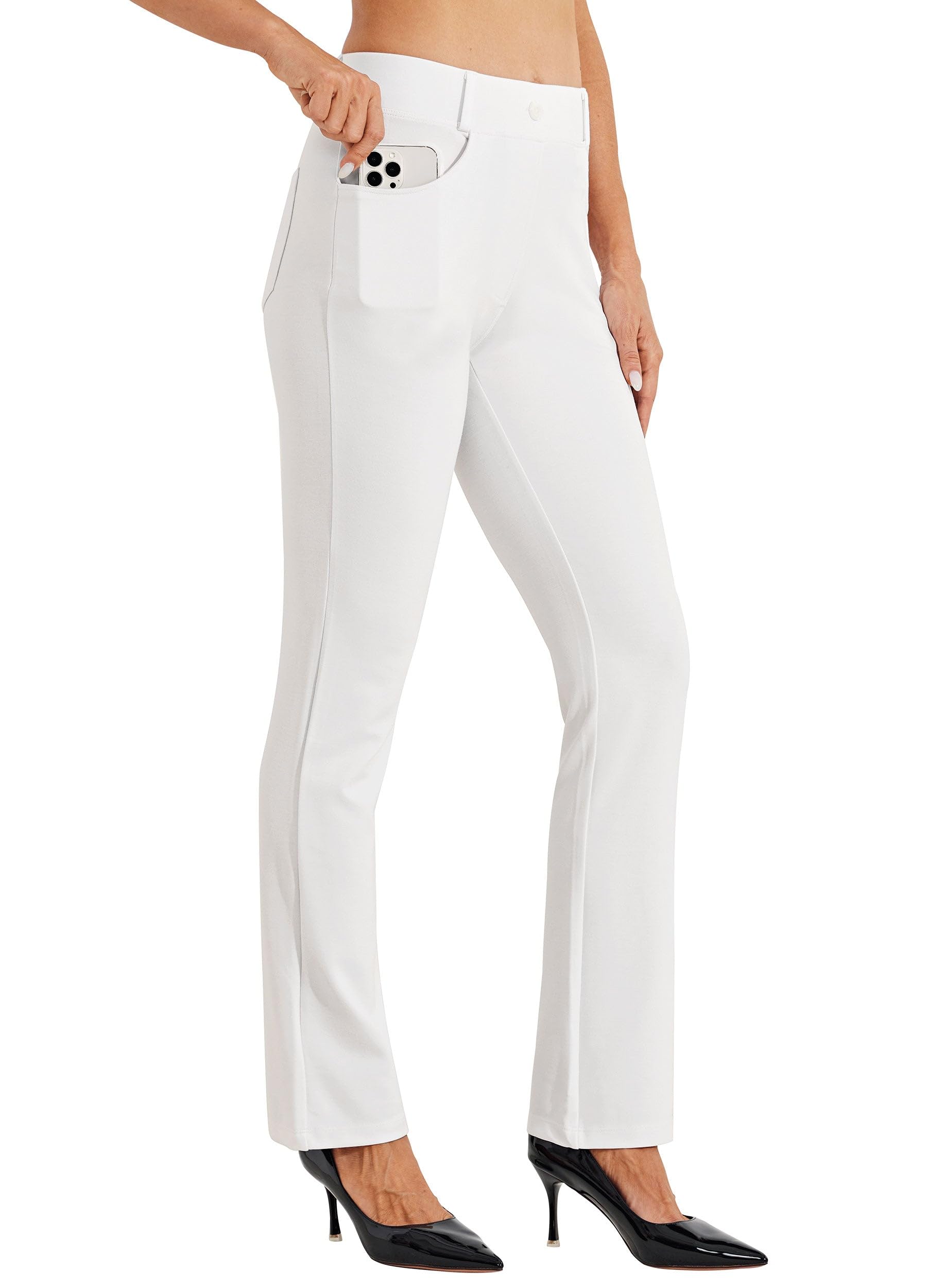 Willit Women's High Waist Casual Work Business Pants