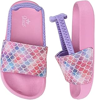 Girls Flip Flops Boys Summer Slippers Kids Glitter Sliders Beach Bathroom Pool Cute Sandals Toddlers Home Shower Shoes Lightweight Non-slip Little Girls Sequins Slides for Indoor Outdoor