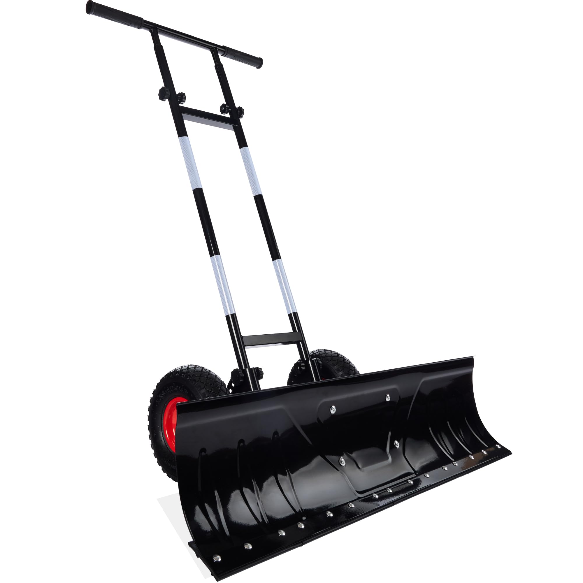 Best Choice Products 36in Galvanized Blade Heavy-Duty 2-Wheel Snow Pusher Hand P