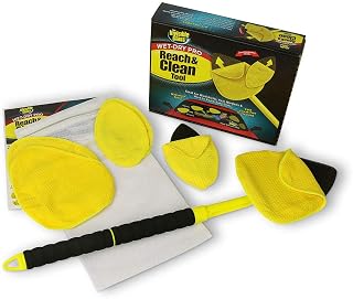 Invisible Glass Reach &amp; Clean Wet-Dry Pro Tool | Extendable tool includes standard and mini heads, reusable microfiber pads and a storage bag for wet or dry cleaning