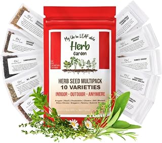 Heirloom Herb Seeds Canada – 10 Variety Pack – Indoor, Outdoor, Hydroponic Gardens – Non-GMO Kit – Graines d’herbes – Oh! Canada Seeds – Gift for Gardeners