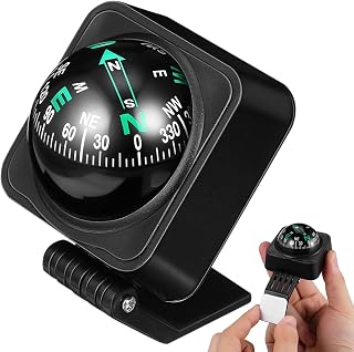 SOLUSTRE Car Dashboard Compass Ball Portable Auto Compass for Accurate Navigation for Cars Boats and Outdoor Use Compact Dashboard Ornament
