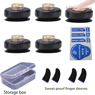 9 Pieces PUBG Mobile Controller Gaming Trigger Kits,5 Touch Screen Button Joystick Mobile Controller for phone tablet,4 Anti-Sweat Gaming Finger Gloves for game