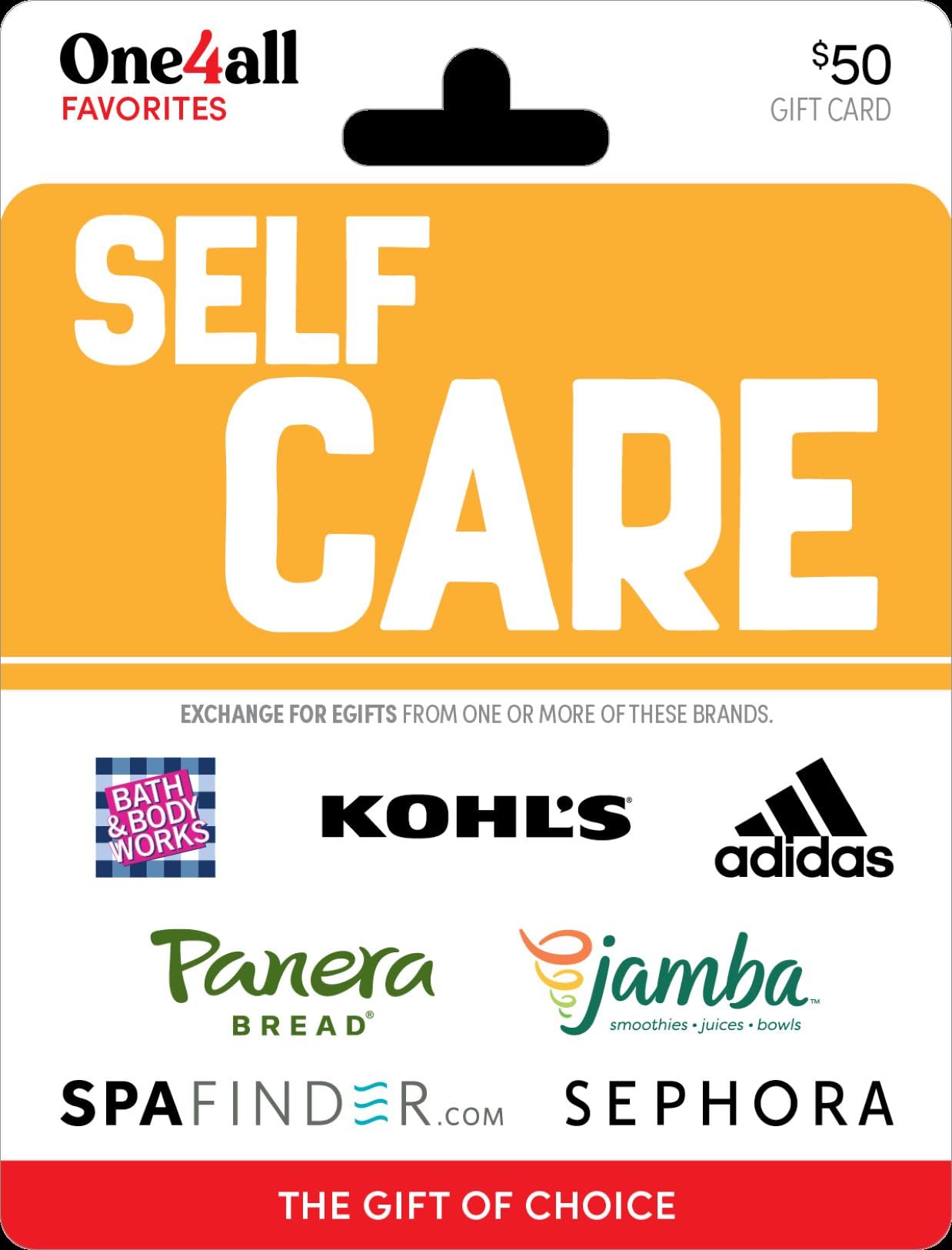 One4all Self Care Physical Gift Card - $50