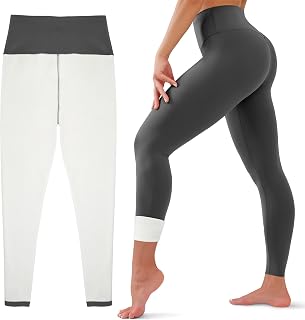 HEGALY Thick Fleece Lined Leggings for Women Tummy Control High Waisted Workout Thermal Warm Soft Yoga Pants for Cold Winter