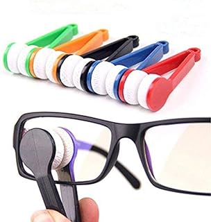 5 Pcs Creative Portable Microfiber Cleaning Clips for Sunglasses, Reading Glasses, Glasses (Color Random)