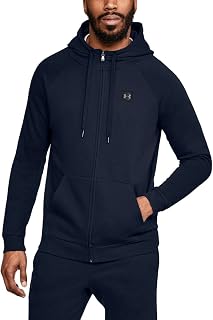Under Armour Men's Ua Rival Cotton Fz Hoodie Sporty Sweat Jacket, Warm Hoodie with Full Zip (Pack of 1)