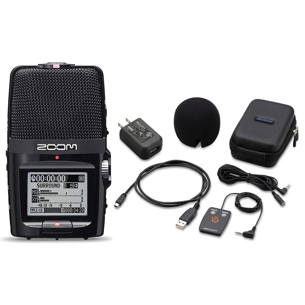 Zoom H2n Handy Handheld Digital Multitrack Recorder Bundle with APH-2n Accessory