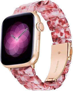 BINLUN Compatible with Apple Watch Band 44mm 45mm 46mm 49mm 38mm 40mm 41mm 42mm for Women Men Band for iWatch Series 10 9 8 7 6 5 4 3 2 1 Ultra SE for Apple Light Resin Watch Band Stylish, 38/40/41