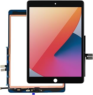 LMQ for iPad 7th 8th Gen Screen Replacement Digitizer 10.2" Black | A2197,A2198,A2200,A2270,A2428,A2429,A2430, Home Button, Pre-Installed, No LCD