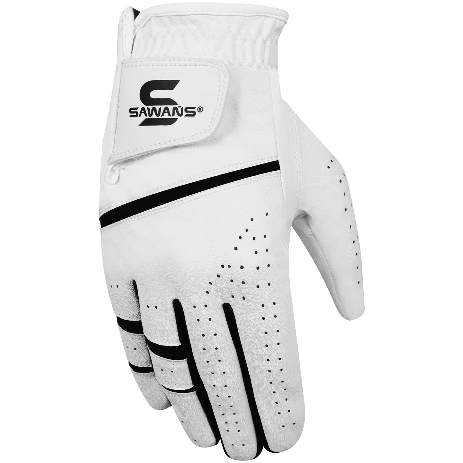 SAWANS Golf Glove Men Durable Premium Leather Left & Right Hand All Weather Grip