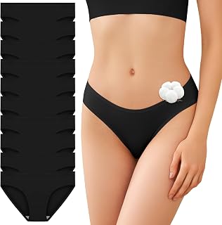 SIMIYA 7/10 Pack Cotton Underwear Women,Low Rise Knickers for Women