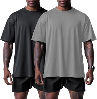 Muscle Killer 1/2 Men's Gym Workout Dry Fit Short Sleeve Athletic Fitness Crew Neck Casual Loose Fit T-Shirts