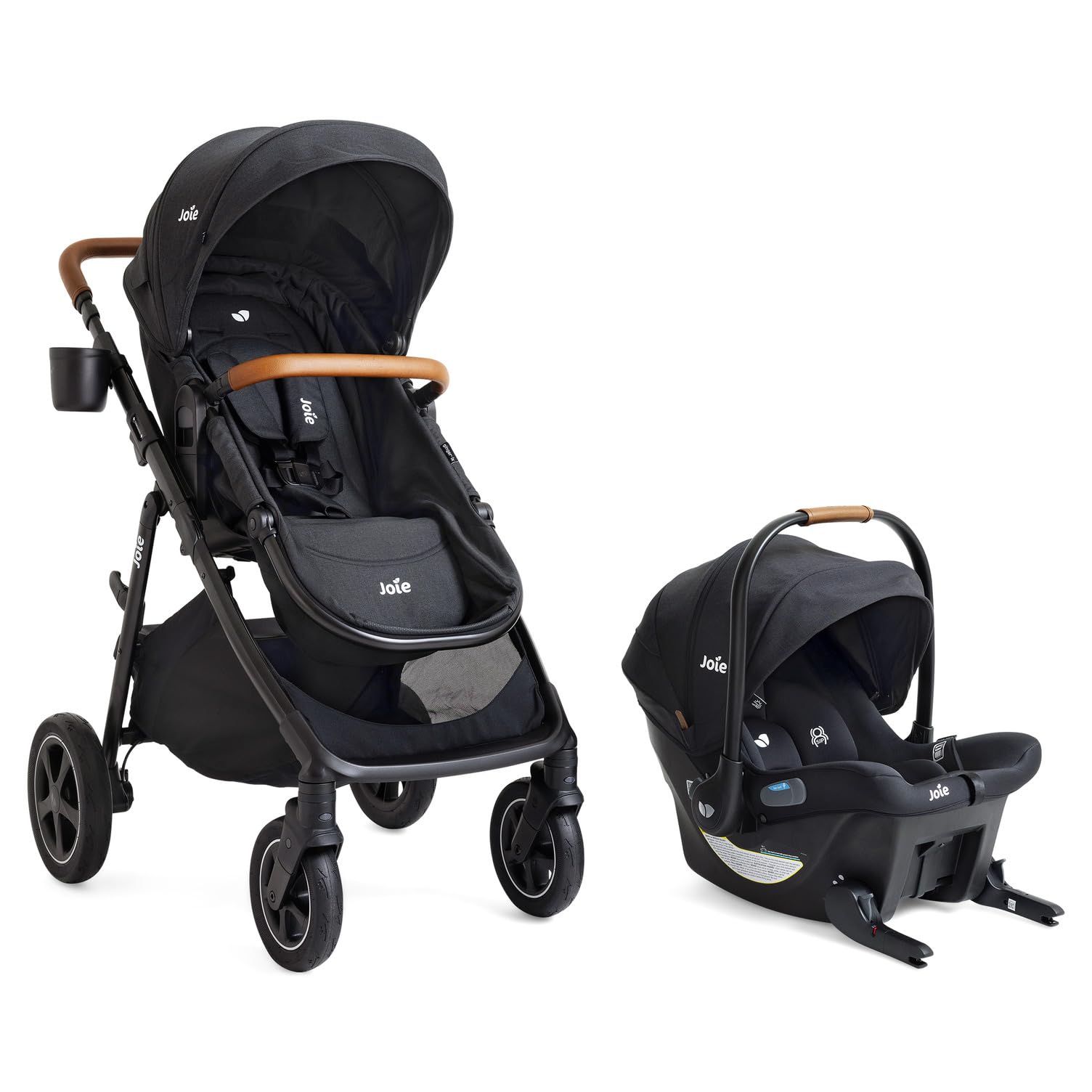 Joie Ginger DLX 4-in-1 Pramette Stroller & Mint Latch Travel System | Baseless i