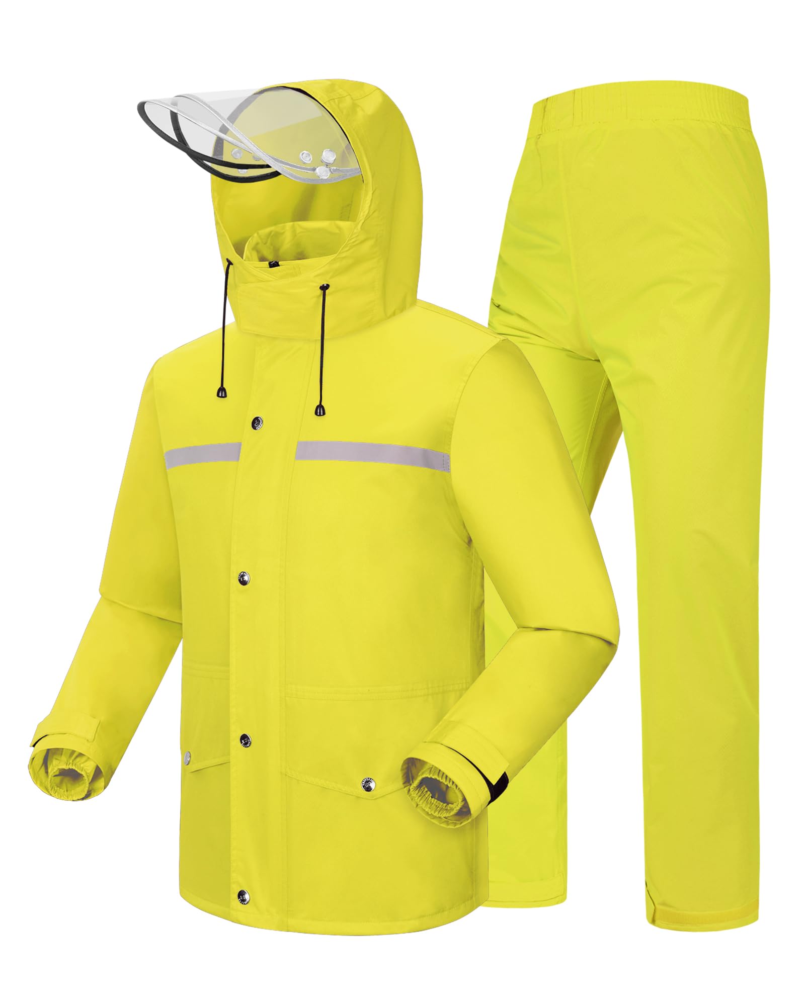 Rain Suit Waterproof Hi Vis Raincoat Reflective Rain Gear Unisex