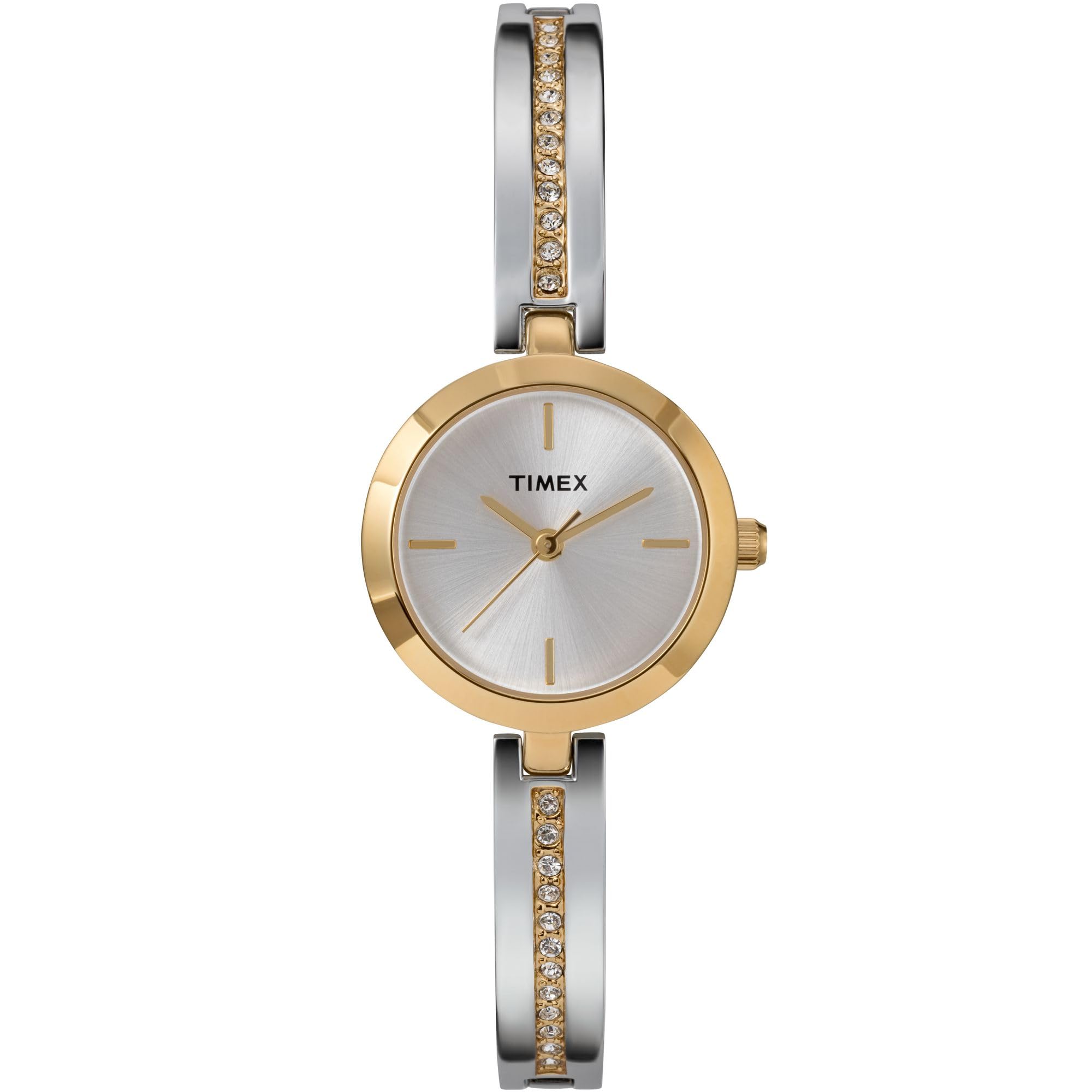 Timex Women's Main Street 25mm Watch - Silver-Tone Bracelet Silver Dial-Tone Cas
