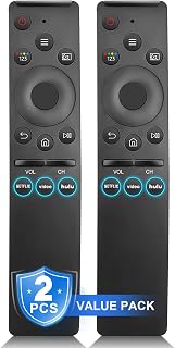 2-Pack Replacement Remote for Samsung Smart TV – No Setup, Instant Response | for 2019–2026 Samsung TV compatibility: works with most models, 2-pack value, instant response, streaming shortcut keys