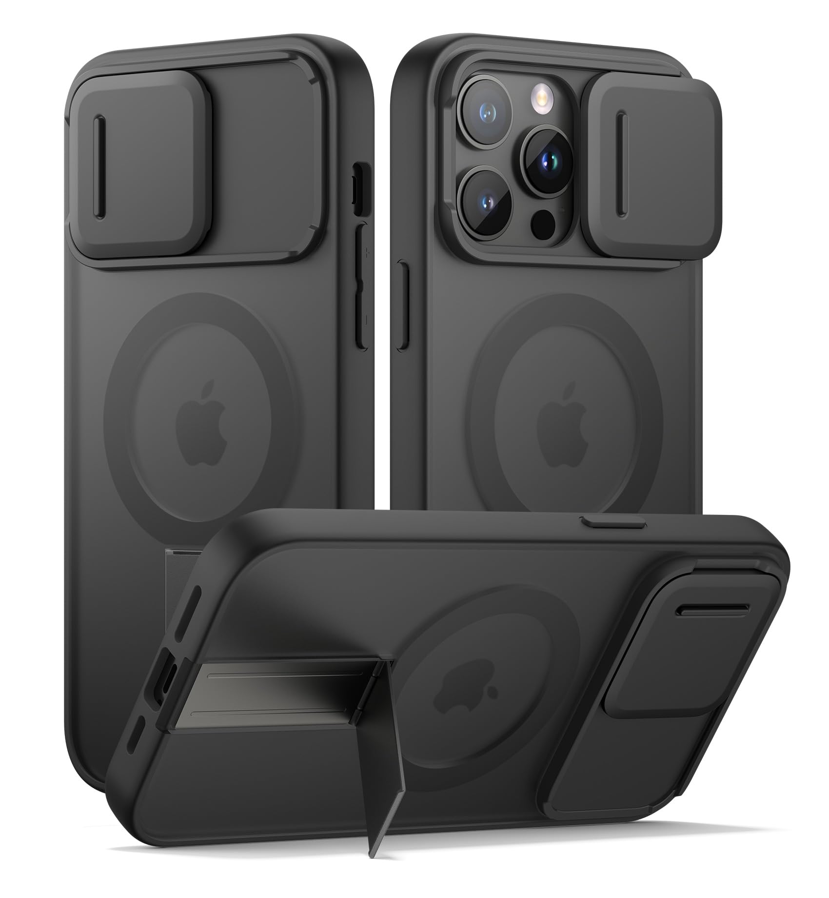 SURITCH for iPhone 14 Pro Case, Compatible with MagSafe, Built-in Kickstand & Ca