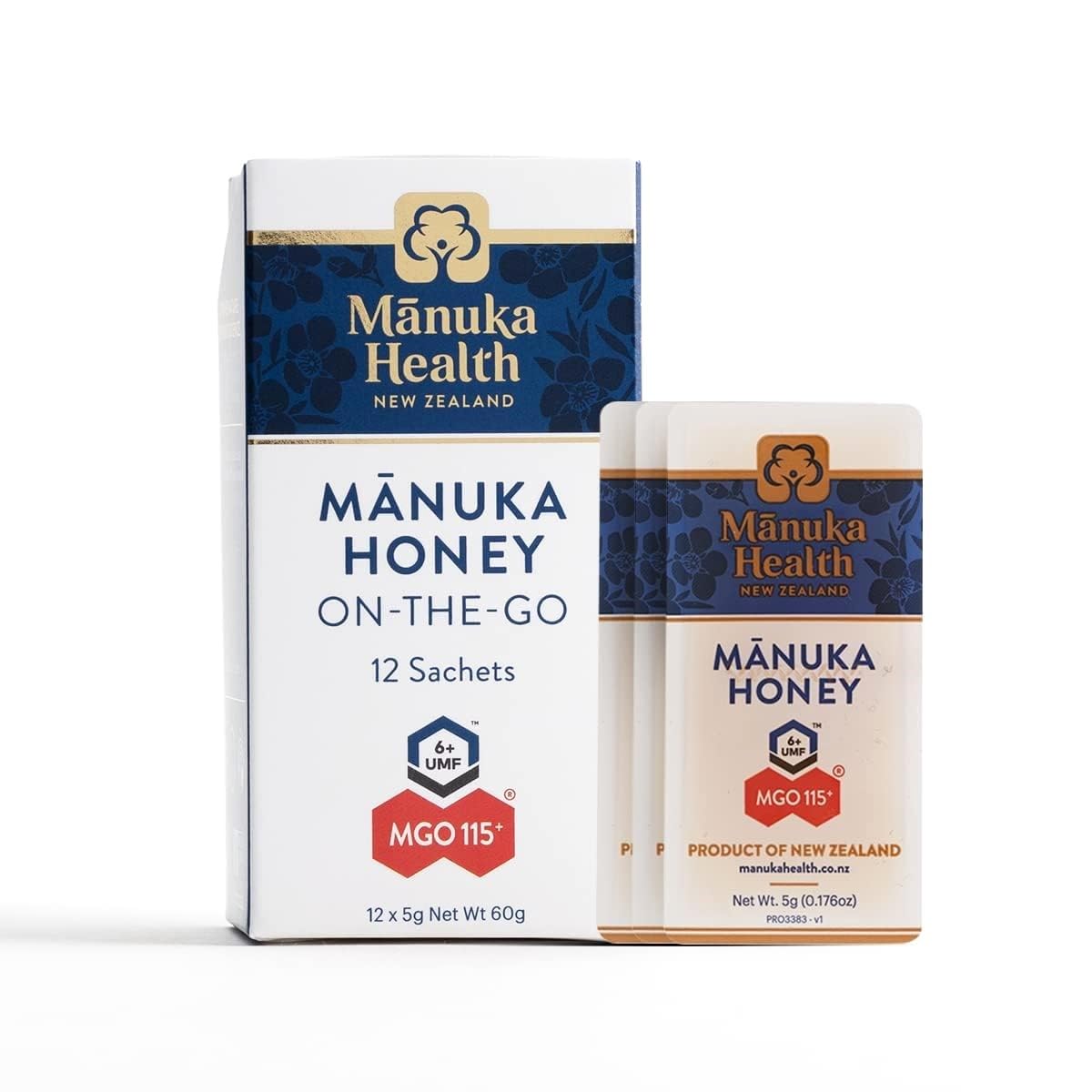 Manuka Health UMF 6+/MGO 115+ Manuka Honey On-The-Go Packets (0.176oz Packets, 1