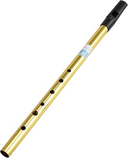 Sondery Irish Tin Penny Whistle Key of D Bright Brass Tone | Made from Brass, Crisp Tone with Balanced Volume, Easy to Play