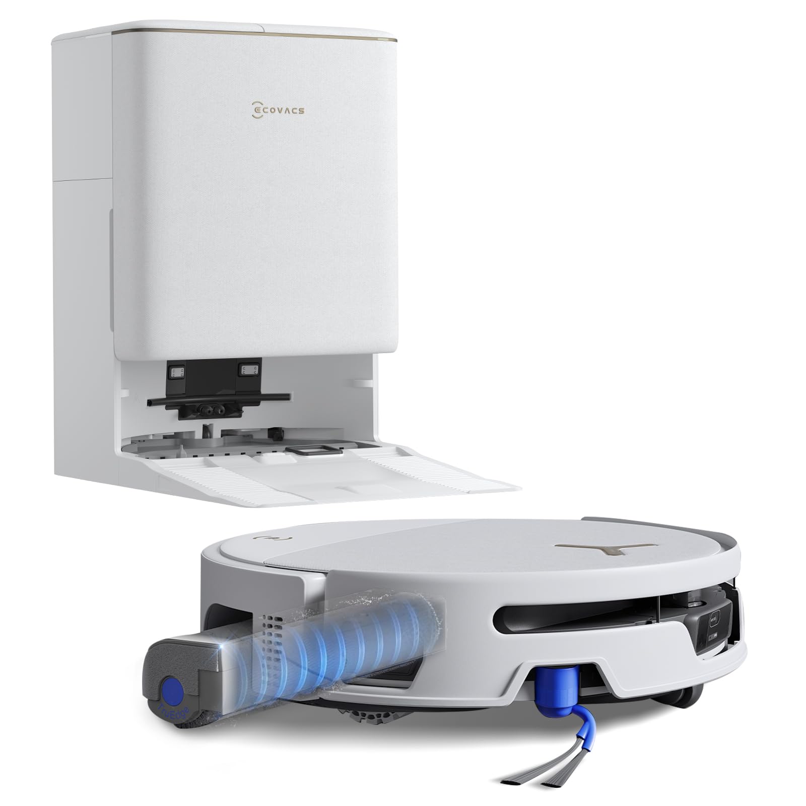 ECOVACS T90S Pro Omni Aspirateur Robot, OZMO Roller 3.0 Aspiration 40000 Pa