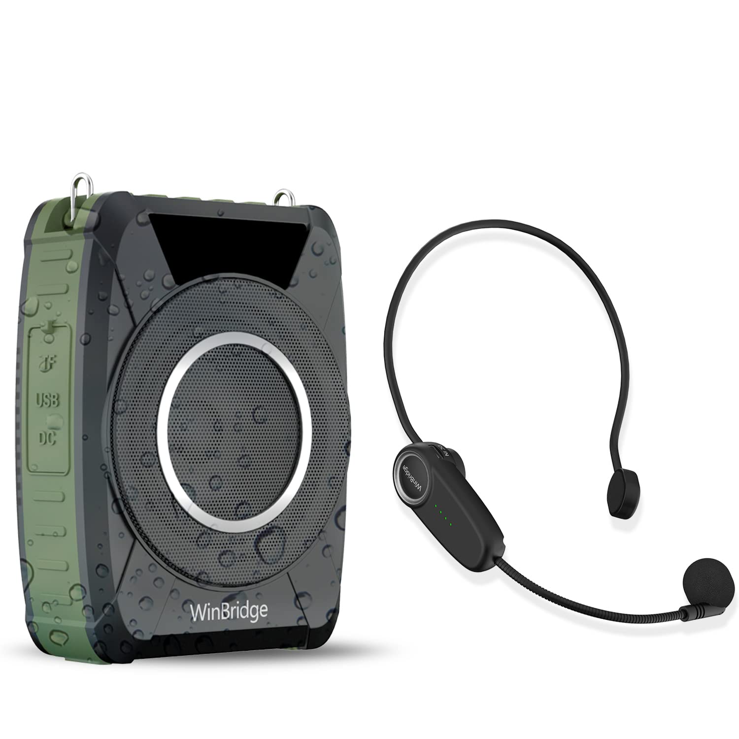 Waterproof Voice Amplifier with Wireless Microphone Headset M801 20W | Microphon