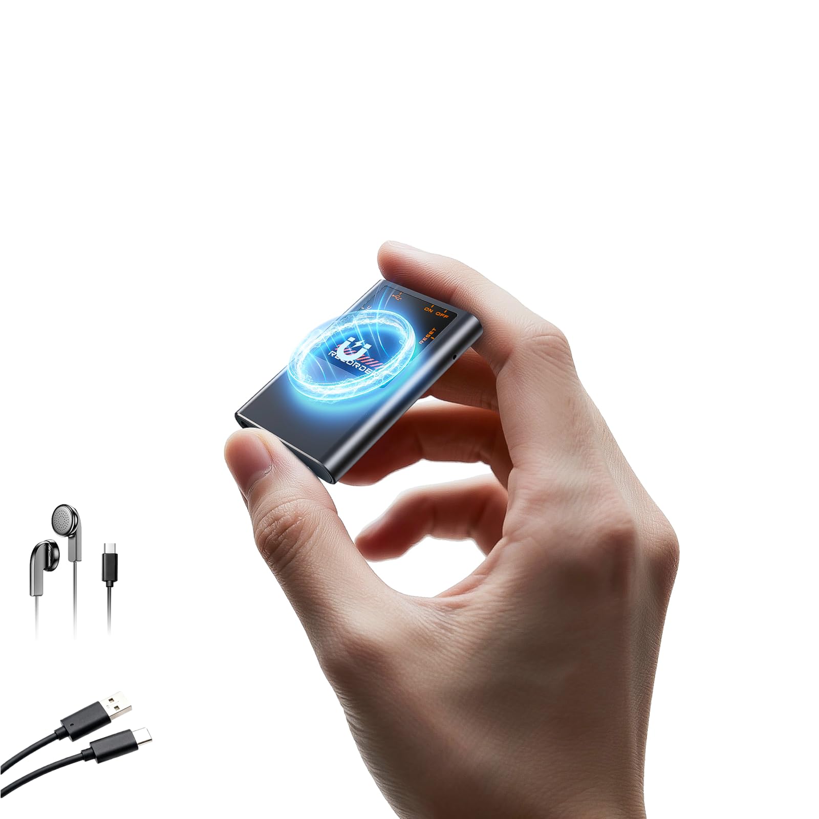 136GB Magnetic Voice Activated Recorder, AI-Noise Cancellation Recorder | 9600 H