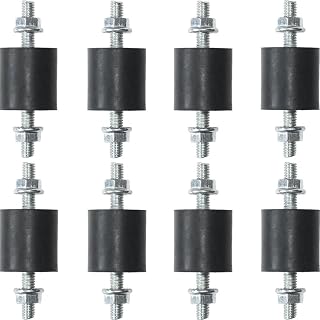 8pcs Rubber Vibration Isolator Mounts 20 x 15mm Shock Absorber with M6 x 19mm Studs Vibration Isolators