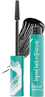 Thrive Causemetics Liquid Lash Extensions Mascara, Rich Black Shade | Tubing Formula Lengthens, Volumizes & Curls, Smudge Proof, Washable, No Clumping or Flaking, Vegan, Cruelty Free, Brynn Shade