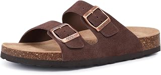 ODOLY Unisex Cork Sandals with Arch Support, Summer Sandals with Adjustable Buckle for Men and Women