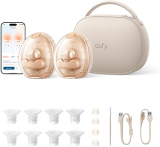 eufy Breast Pump S2 Pro, Wearable Electric Breast Pump with Heated Massage