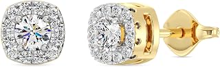 GILDED 0.25-1 Ct Lab Grown Diamond Stud Earrings For Women, Halo Studs