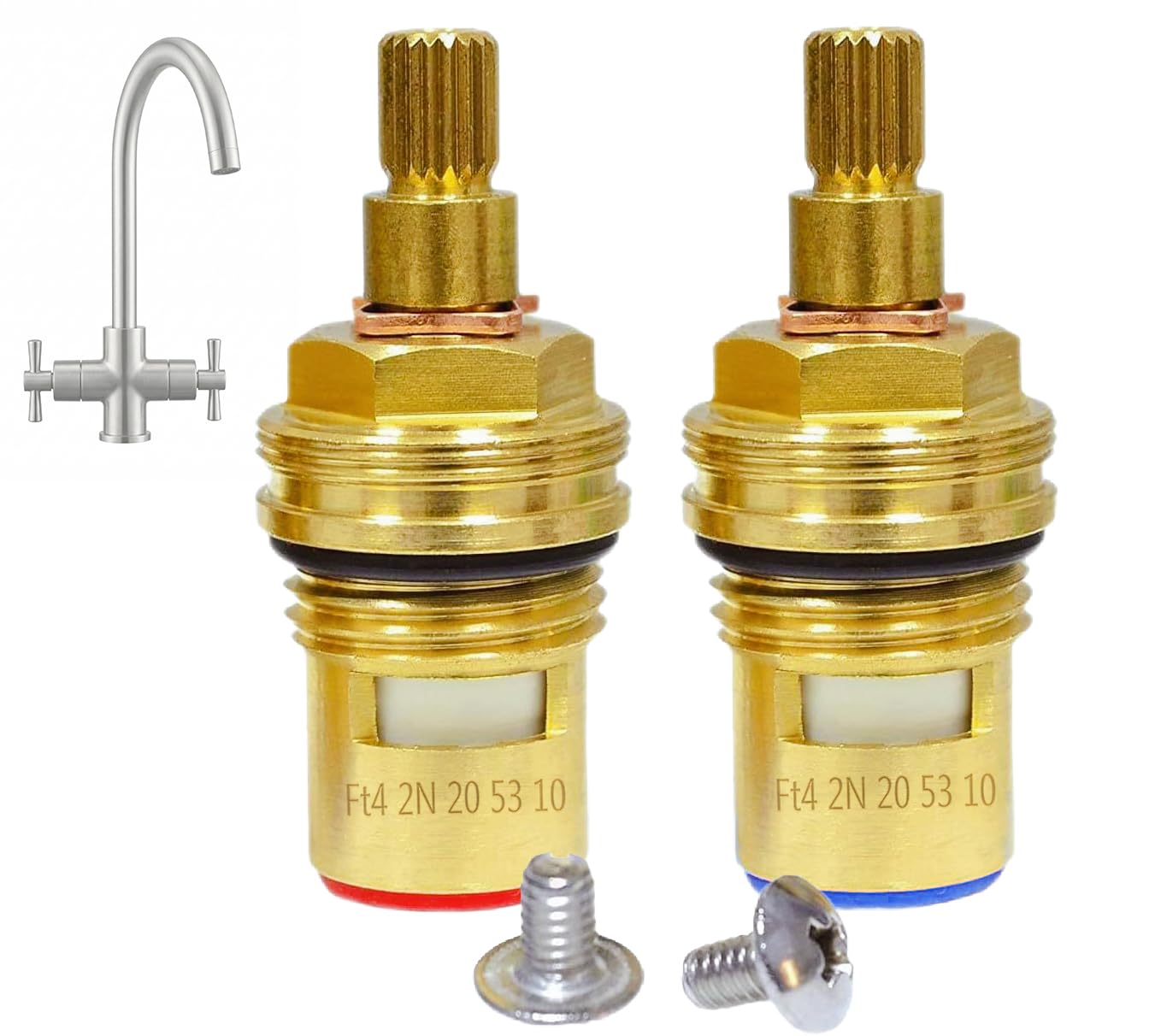 Ceramic Tap Cartridge Insert Valve Replacement Mixer Kitchen Quarter Turn | 1/2"